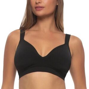 Felina Women's 2-Pack Adaptive Cup Wire Free Bra, Black/Beige, Size M